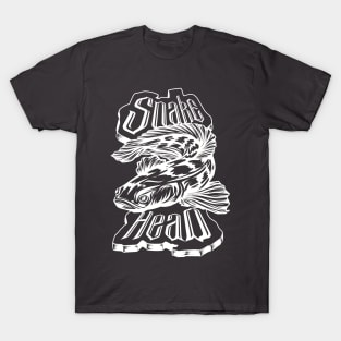 Snake head fish chana line art T-Shirt